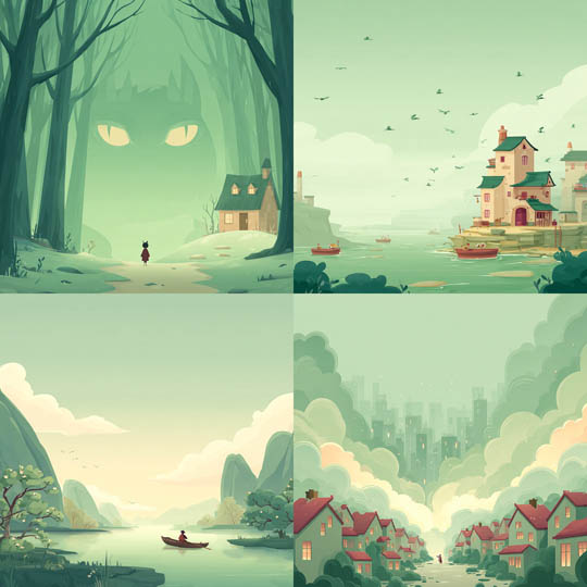 Dreamlike Pastel Illustration