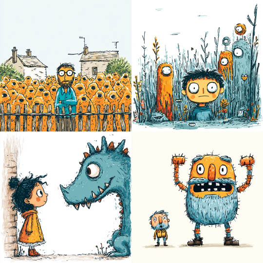 Naïve Monster Doodles