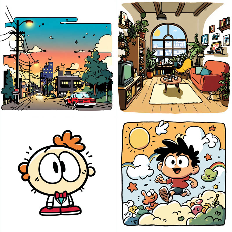 Vector Cartoon Scenes