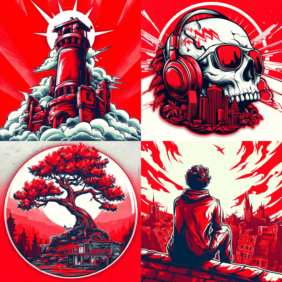 Neo-Pop Graphic Red