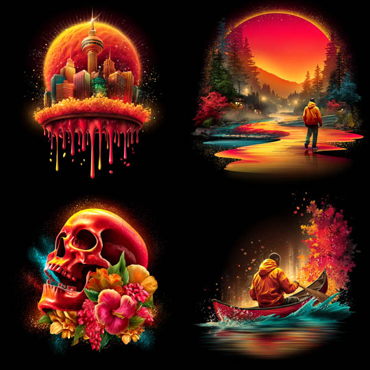 Neon Horizon Surrealism