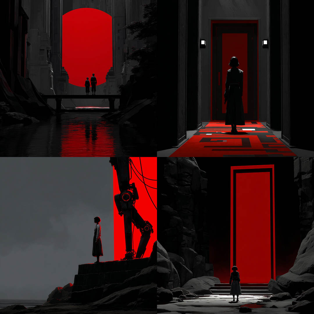 Minimal Red Noir