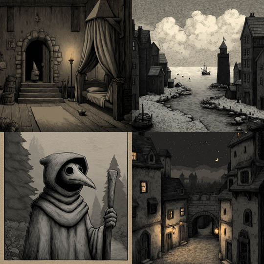 Medieval Inkwood Etching