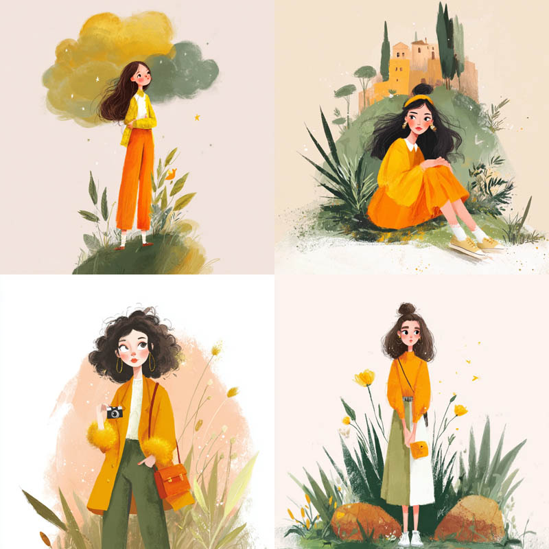 Textured Fashion Illustration