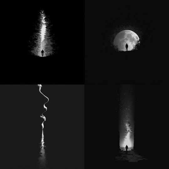 Noir Minimal Silhouettes