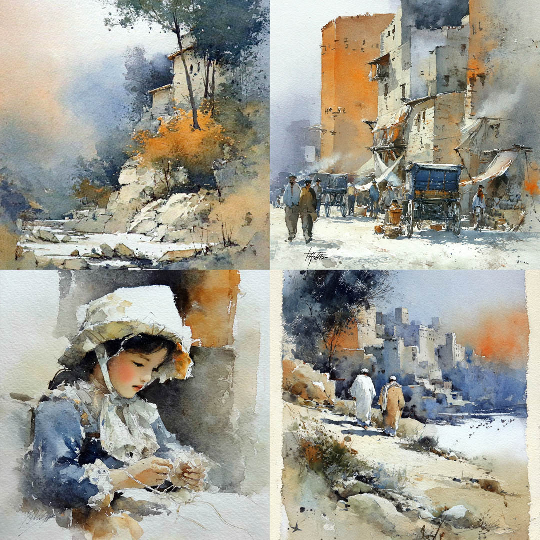 Atmospheric Watercolor Realism
