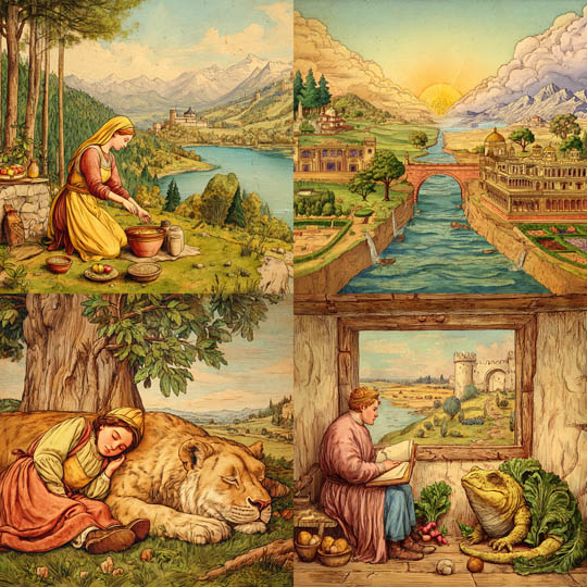 Medieval Storybook Illustration