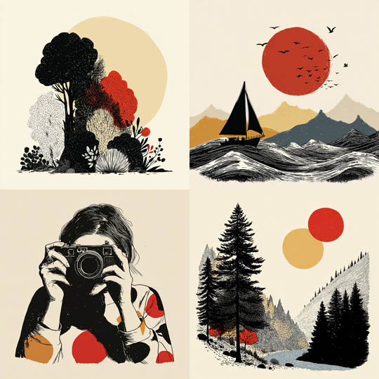 Textured Silhouette Graphics