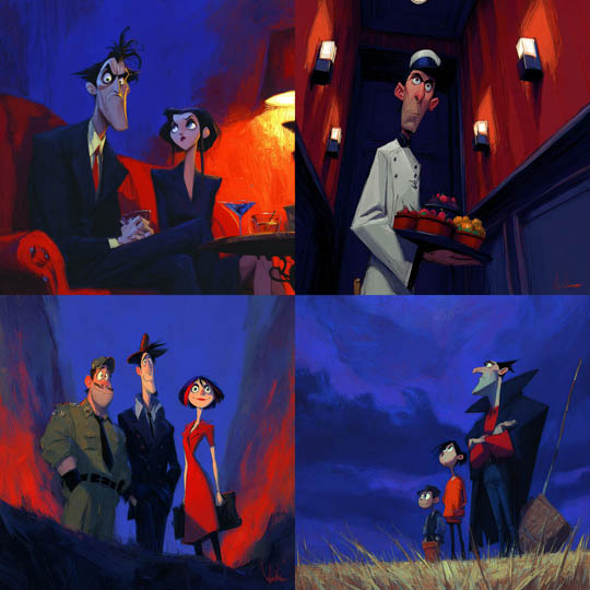 Moody Stylized Cartoon