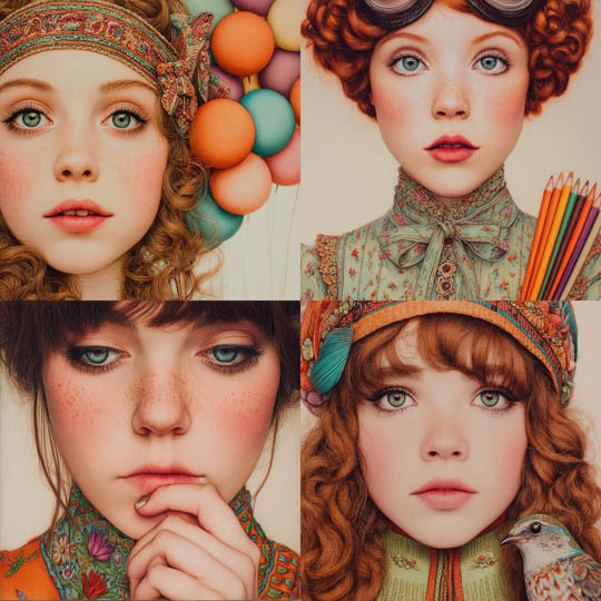 Whimsical Retro Portraiture