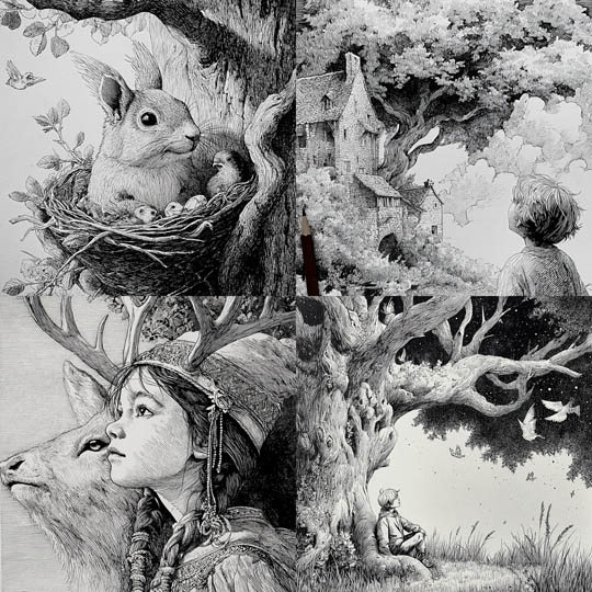 Pen & Ink Fantasy Sketch