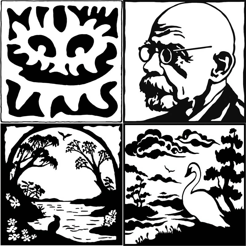 Woodcut Silhouette Panels