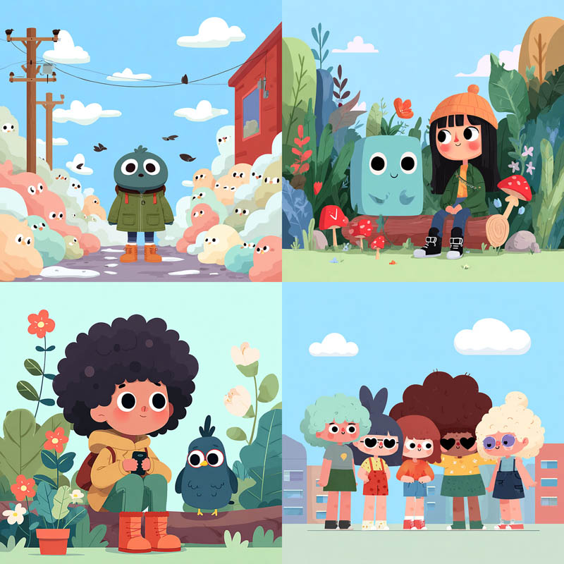Modern Flat Character Illustration