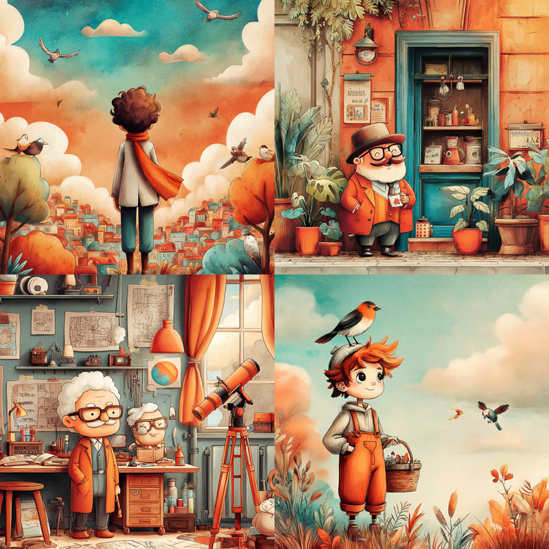 Whimsical Warm Cartoon Illustration