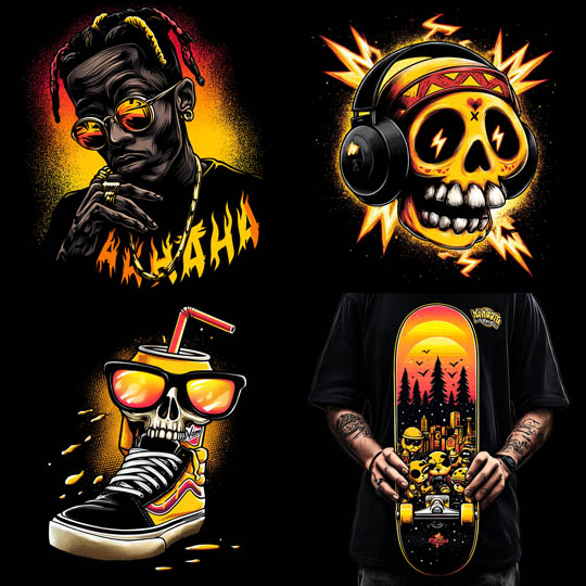 Neon Streetwear Graphics