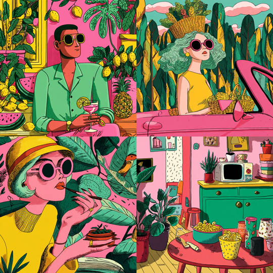 Tropical Pop Illustrations