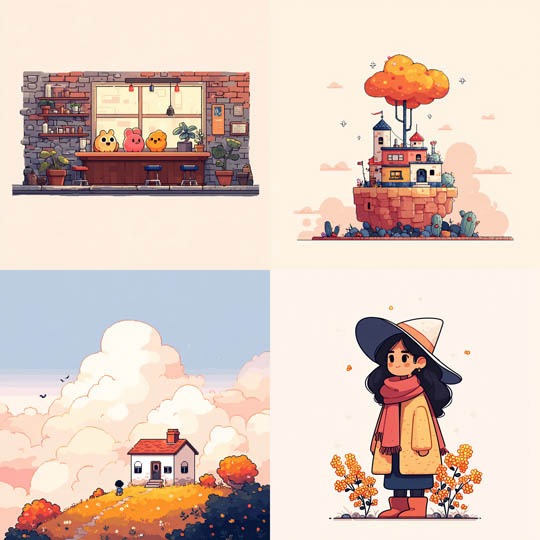 Minimal Pastel Dioramas