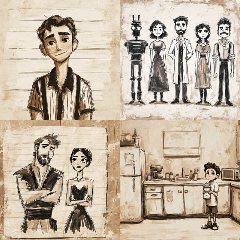 Vintage Sketch Ensemble