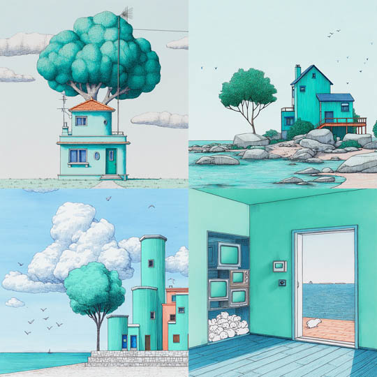 Minimal Coastal Linework