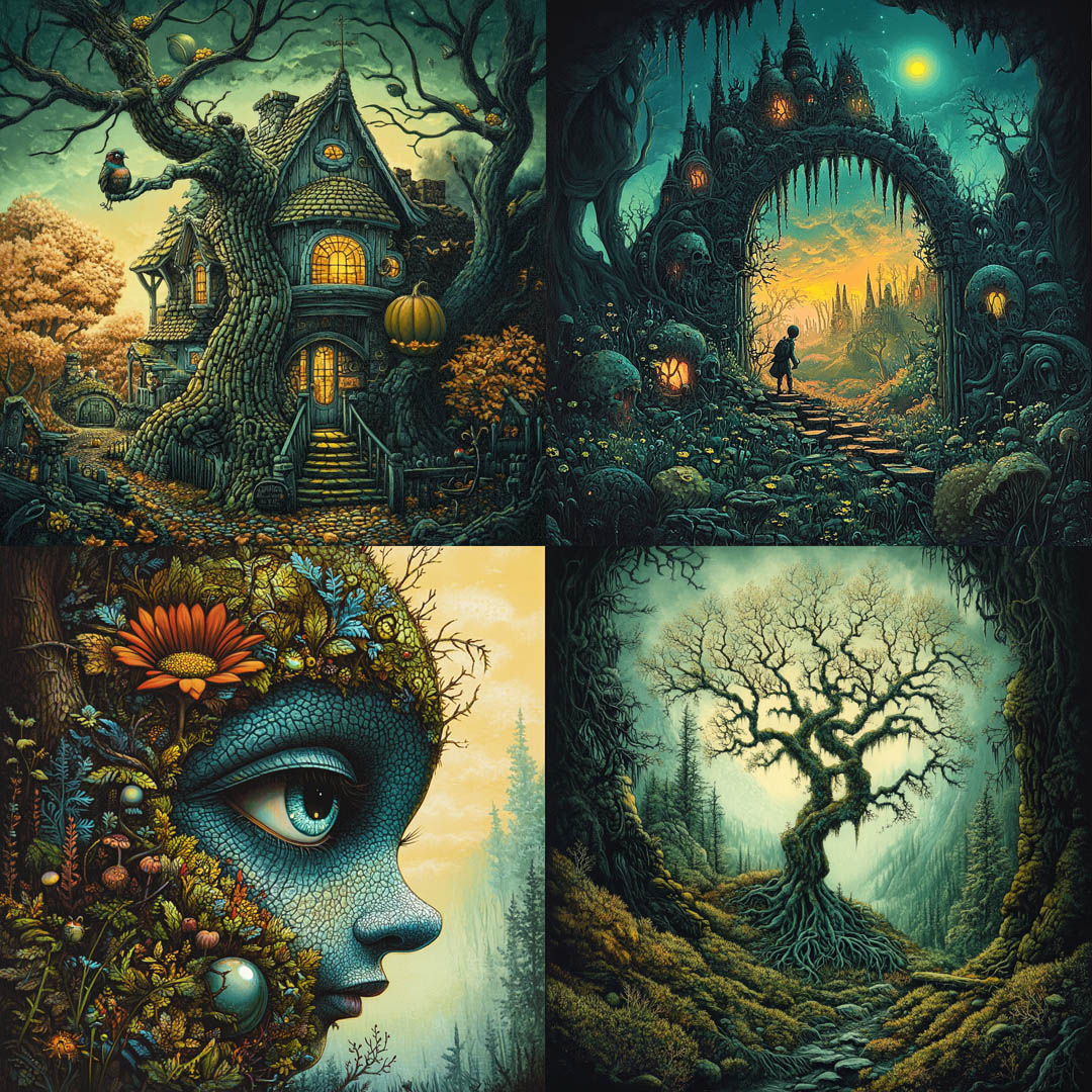 Detailed Creepy Storybook Art