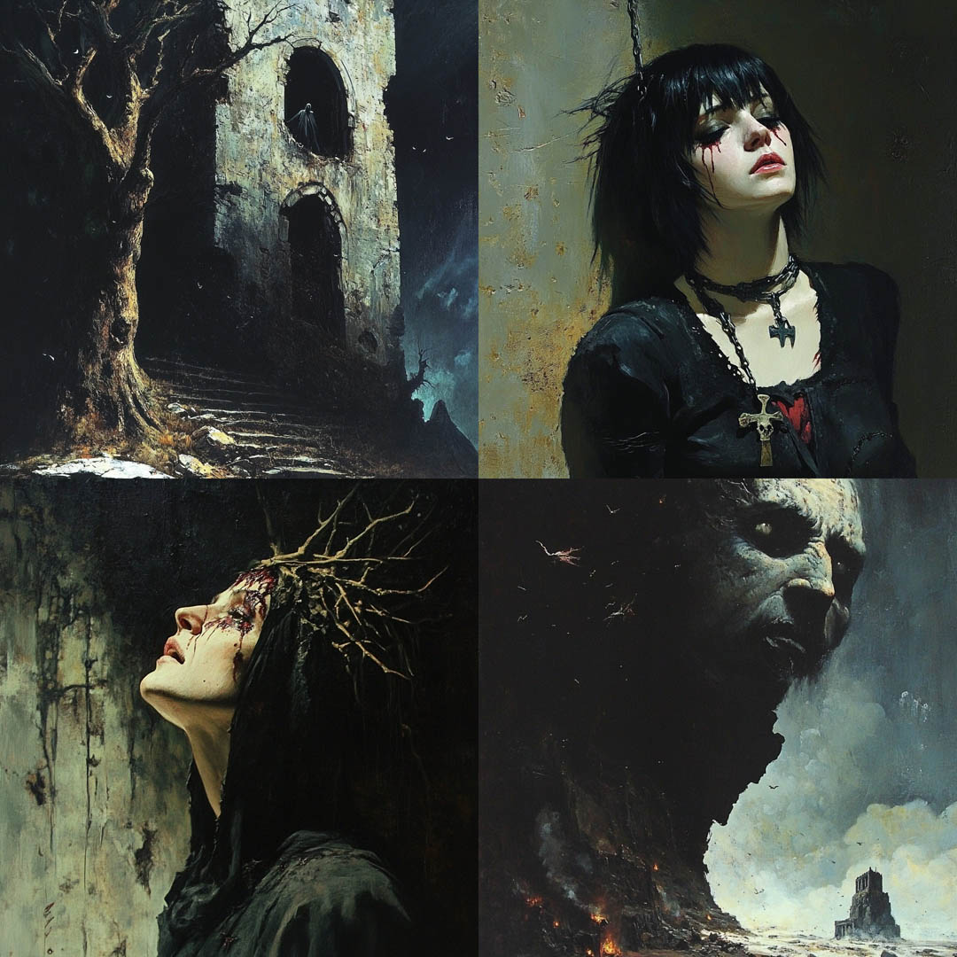 Goth Dramatic Painting