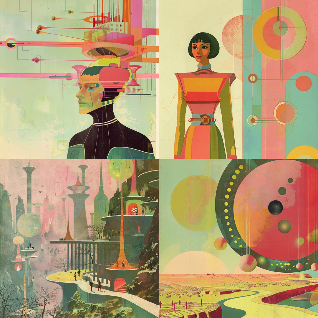 Retro-Futuristic Graphic Art