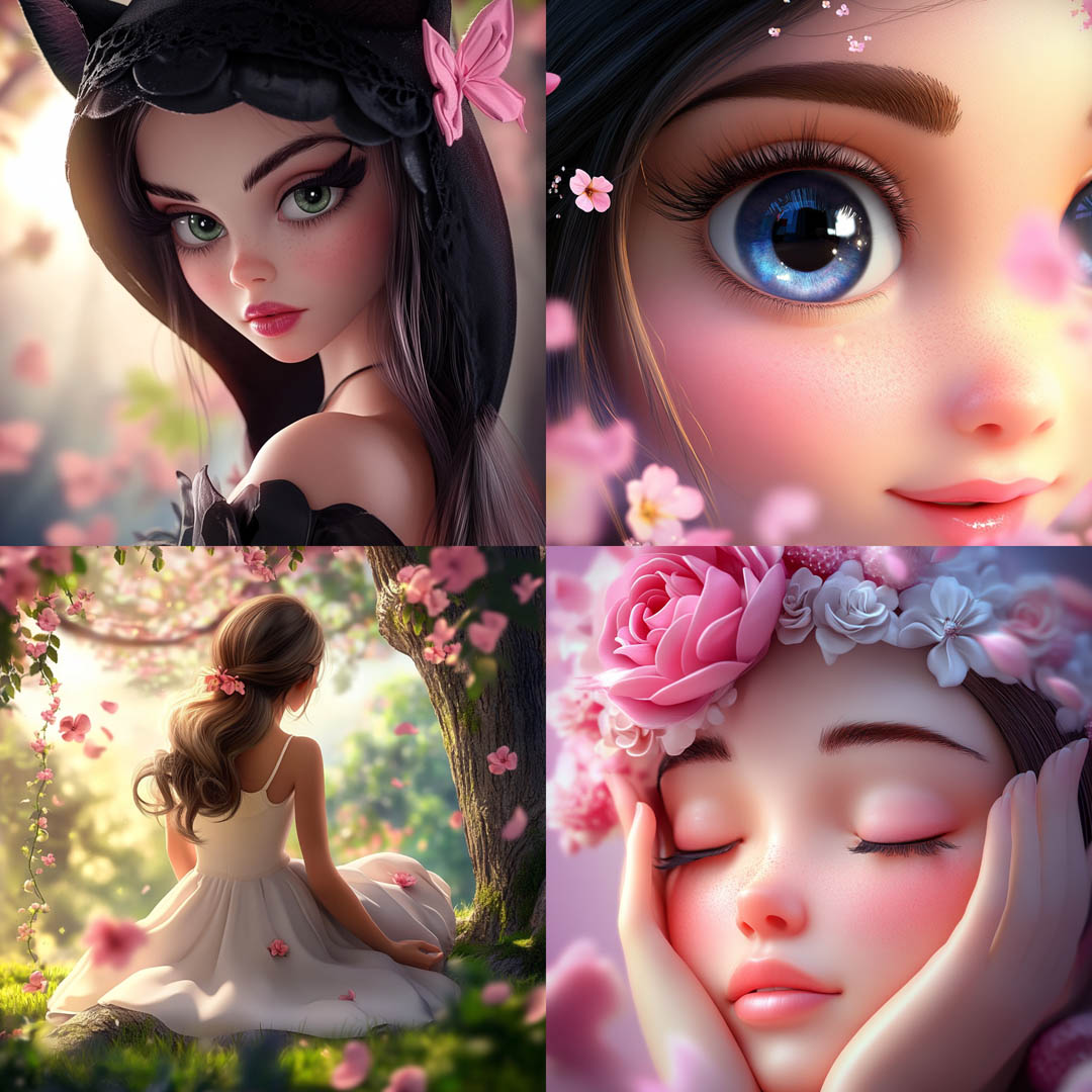 Charming Doll-like 3D Photorealism