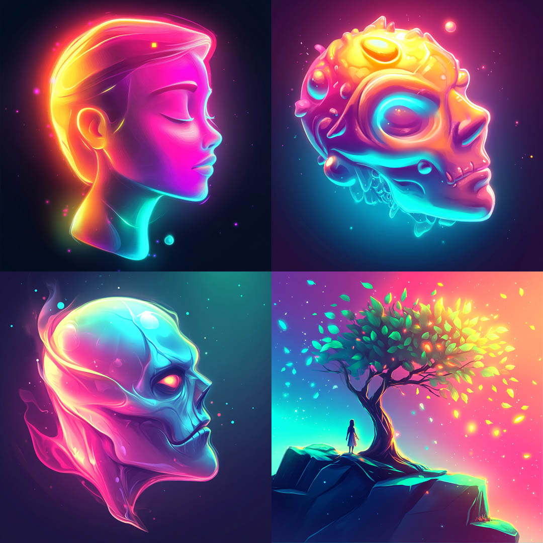 Colorful Glowing Minimalism