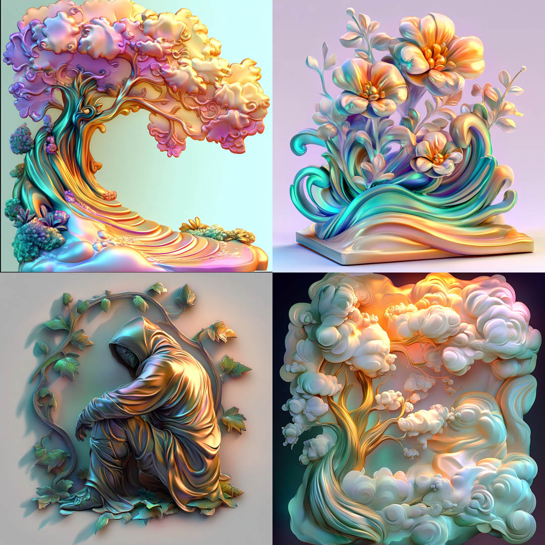 Iridescent Sculpture