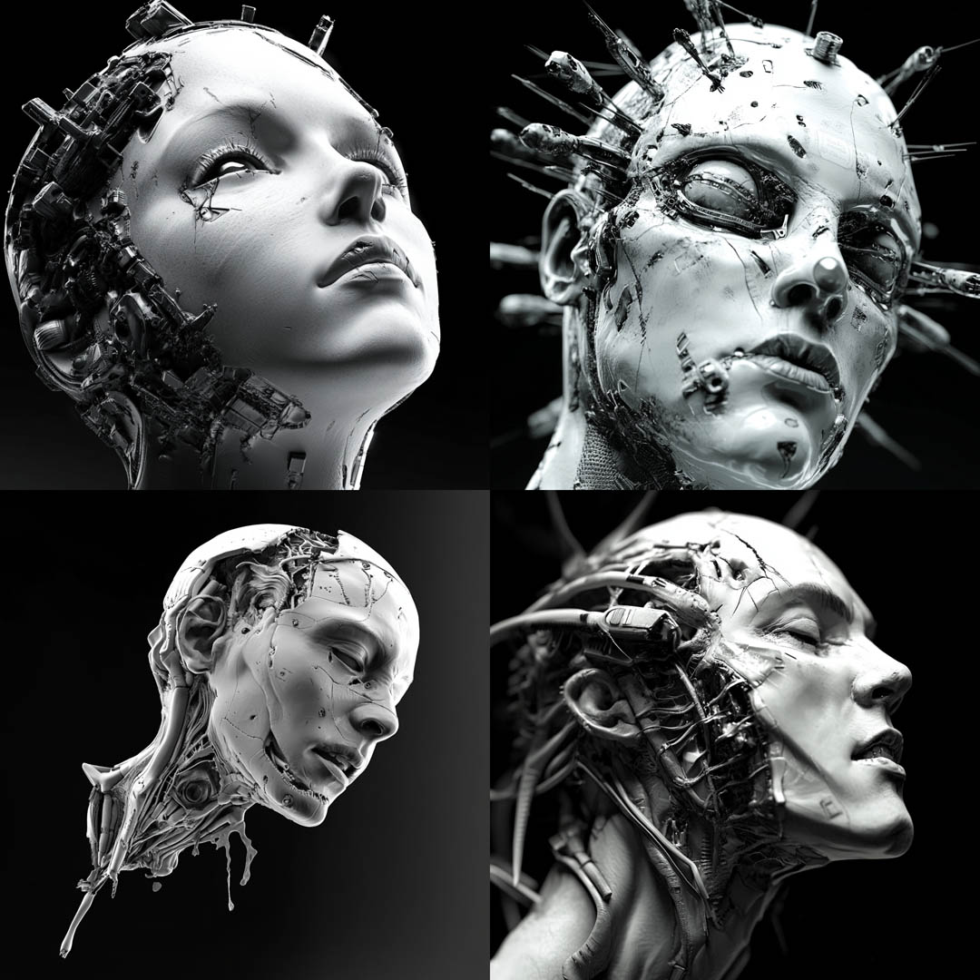 Greyscale 3D Cybernetic