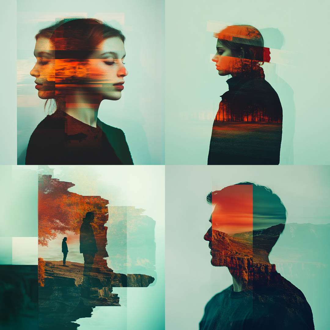 Color-processed Double-exposure