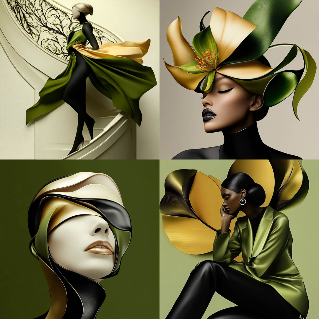 Green Gold Stylized Minimalism