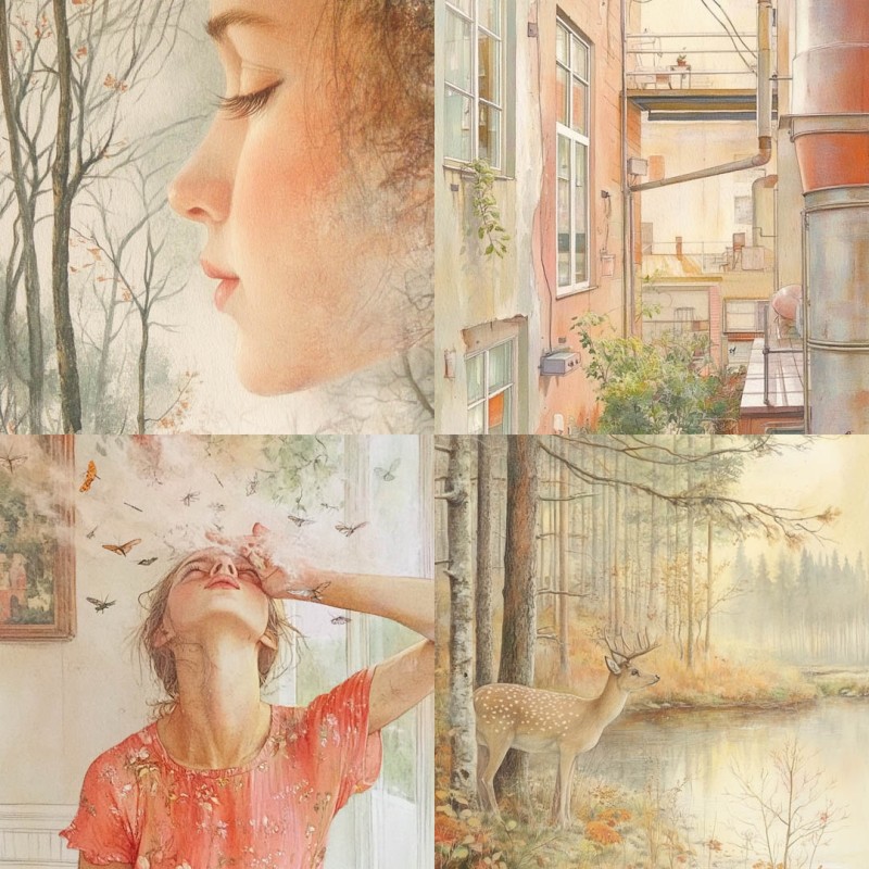 Warm Delicate Watercolor