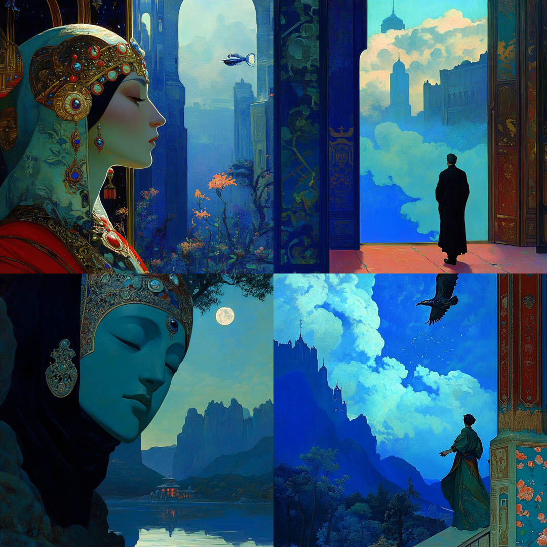 Maxfield Parrish Inspired Illustration