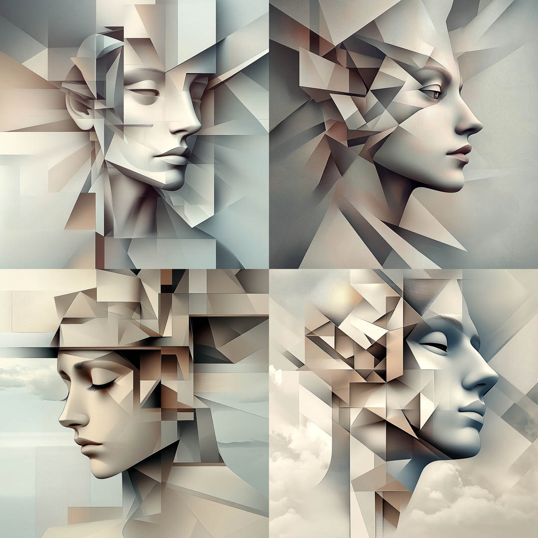 Geometric Fragmentation Art