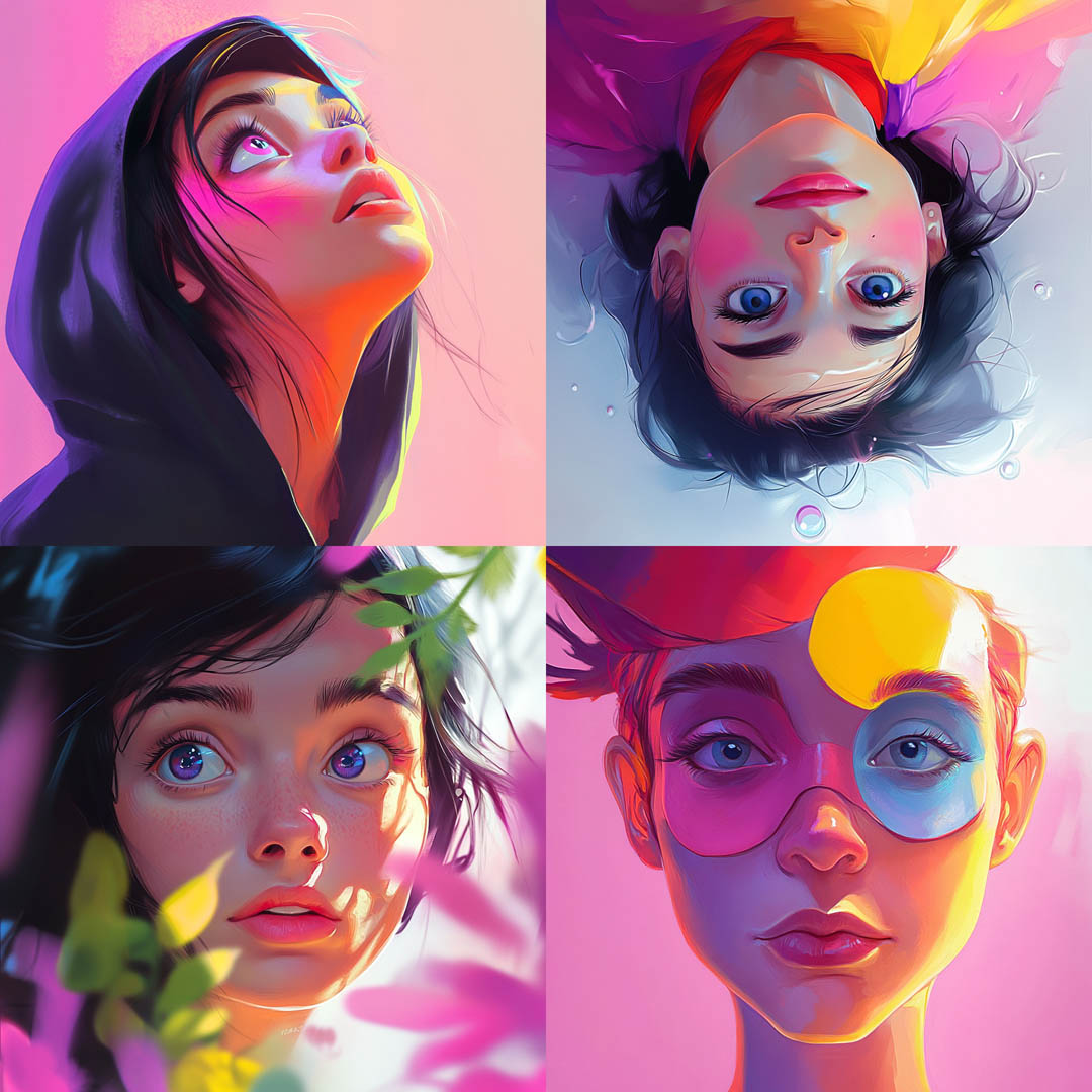 Colorfully Vibrant Digital Illustration