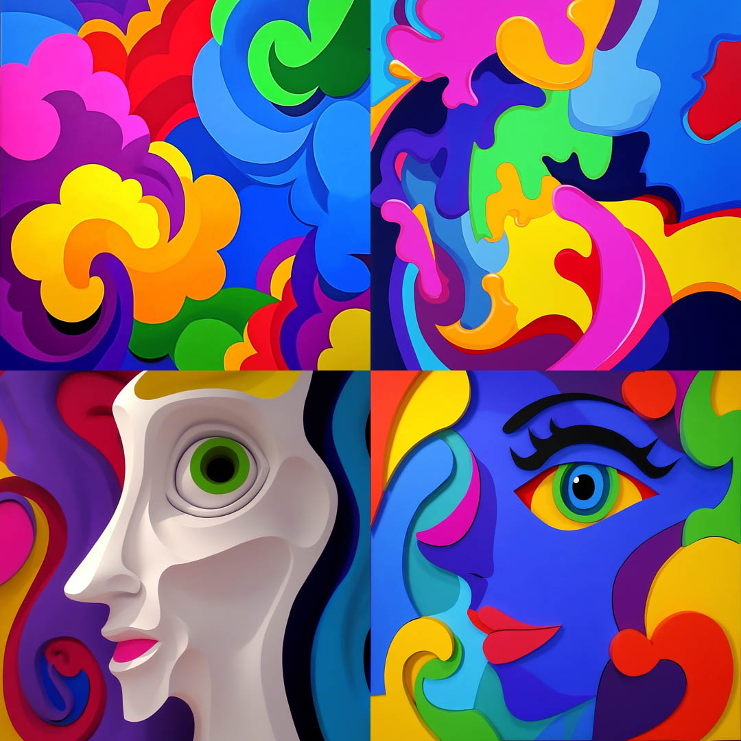 Super Colorful Flowing Shapes