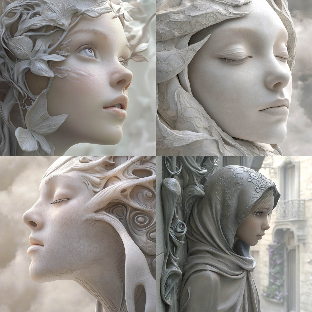 Ethereal Sculpted Serenity