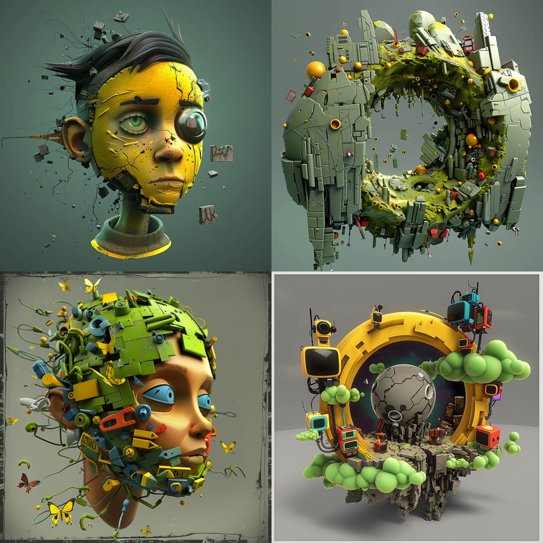 3D Fragmented Sculpture