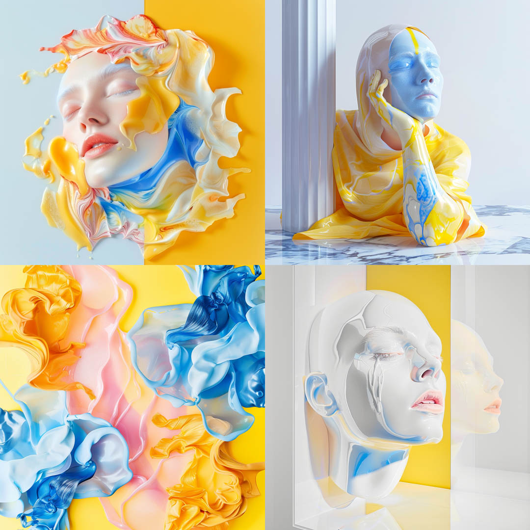 Colorful Fluid Sculptures