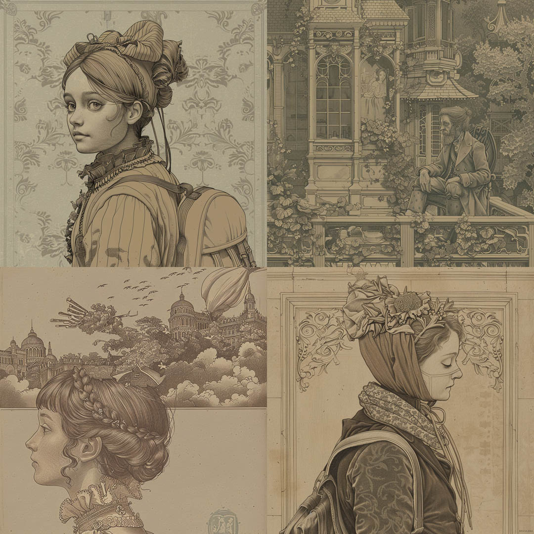 Victorian Sepia Illustration