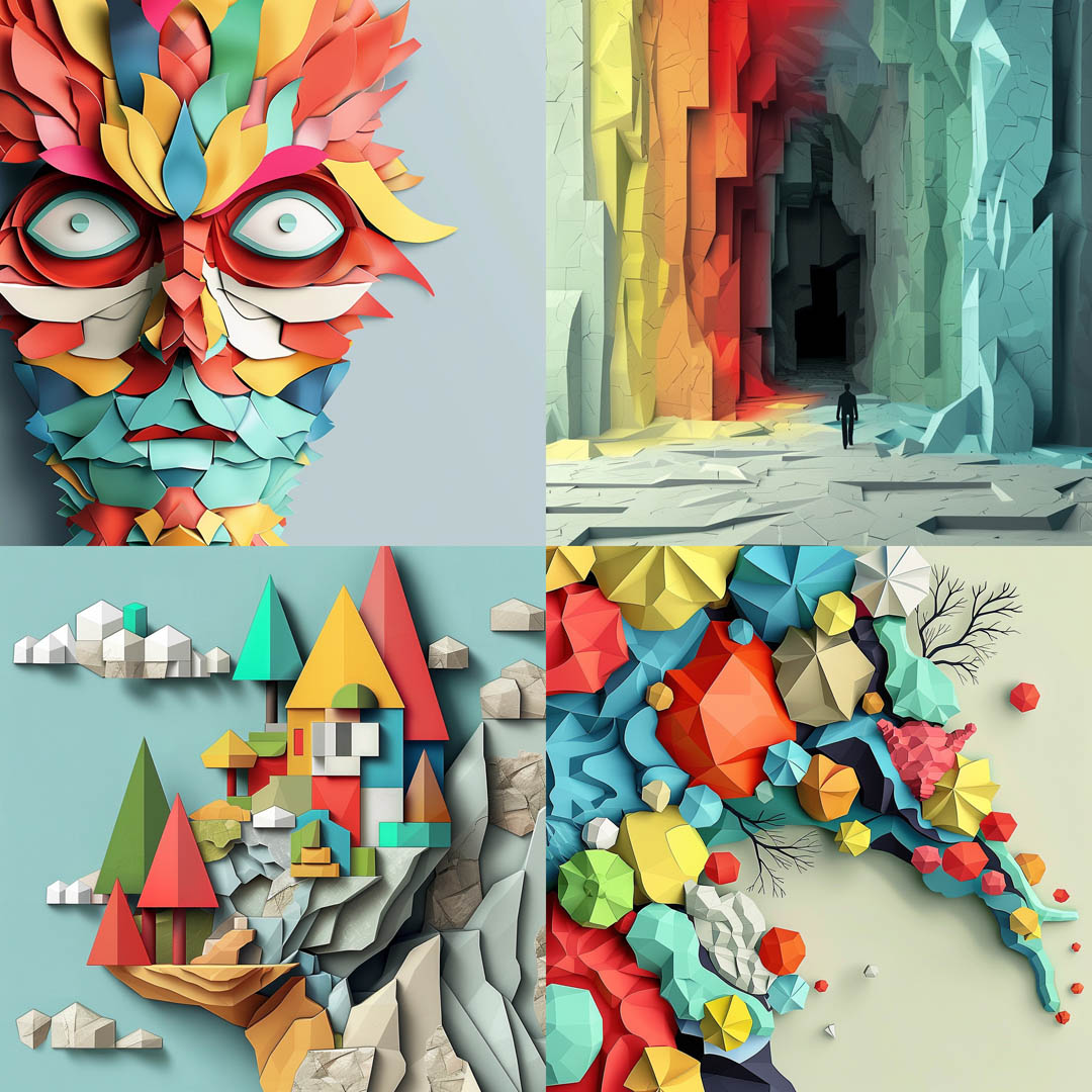 Colorful Geometric Paper Art