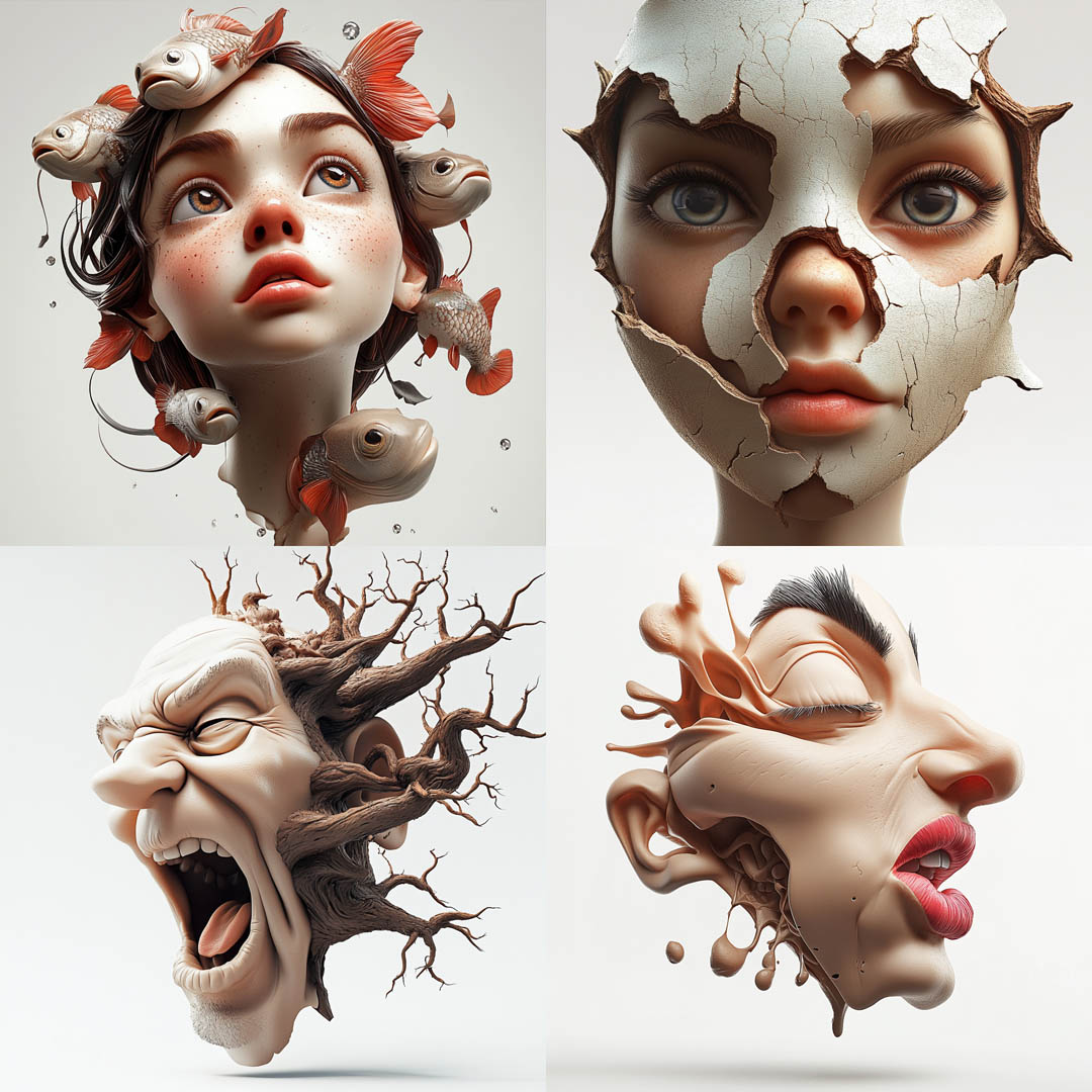 Surreal Sculptural Caricatures