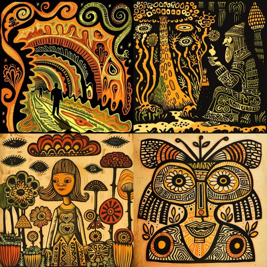 Psychedelic Folk Art