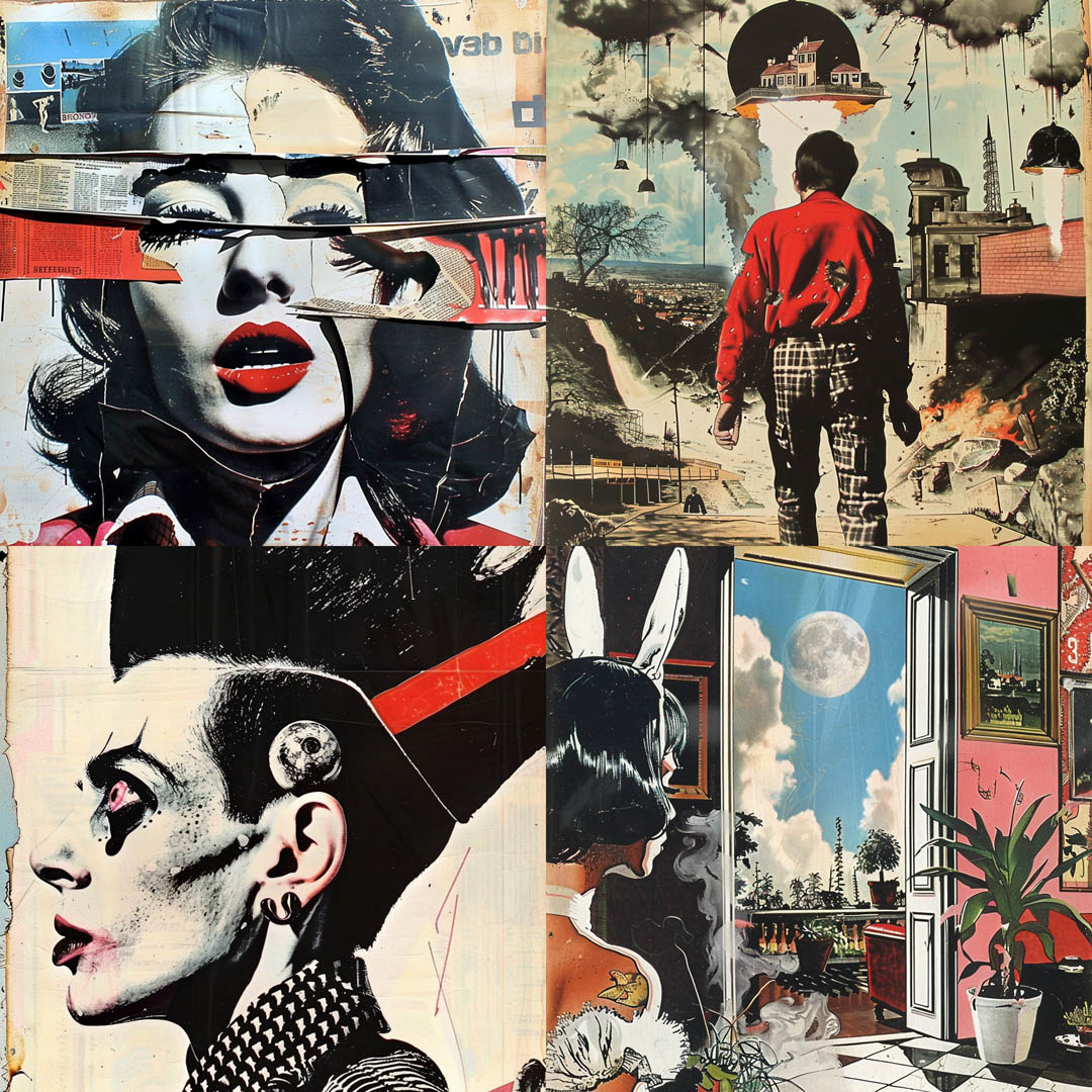 Retro Pop Surrealist Collage