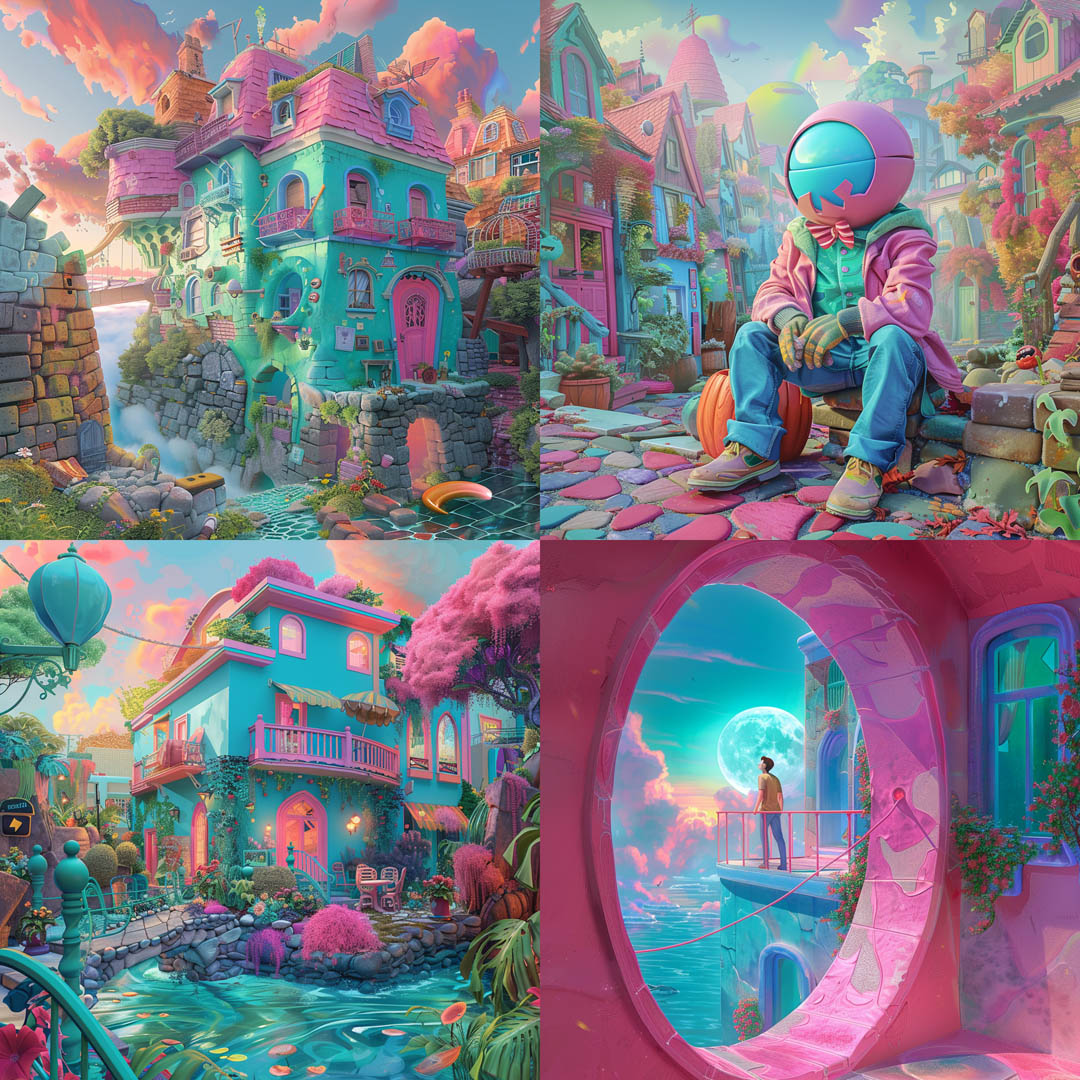 Whimsical Pastel Dreamscapes